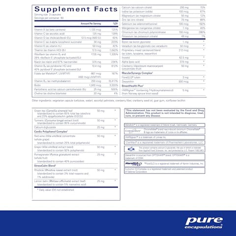 Women’s Nutrients – Multivitamínico para Mulheres Acima de 40 anos para Apoiar a Saúde do Trato Urinário e das Células Mamárias - Pure Encapsulations