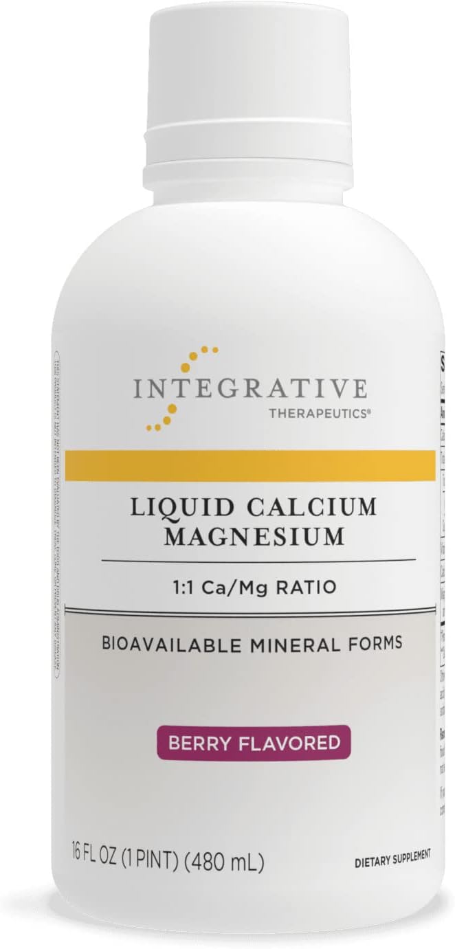 Suplemento Mineral para Saúde Óssea – Integrative Therapeutics Liquid Calcium Magnesium 1:1 – Com Vitamina D3 – 473 ml