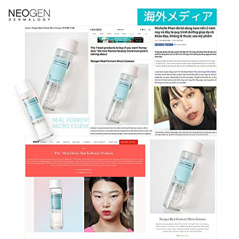 DERMALOGY by NEOGENLAB - NEOGEN DERMALOGY Real Ferment Micro Essence 150ml – Essência Facial Naturalmente Fermentada, Hidrata Instantaneamente e Proporciona Pele Saudável e Macia – Cuidados com a Pele Coreanos