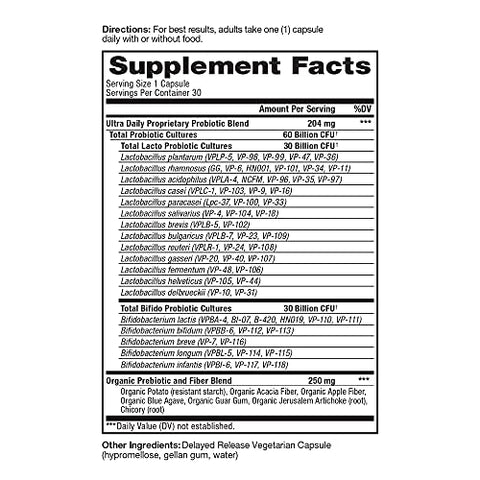 Vital Planet - Vital Pro Naturals – Probiótico Diário Ultra Plus Prebióticos 30 Cápsulas