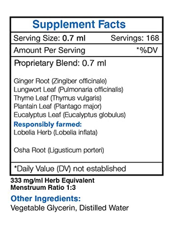 Secrets of the Tribe - Segredos da Tribo – Fórmula para Saúde Respiratória, Extrato Líquido Sem Álcool de Ervas (120 ml)