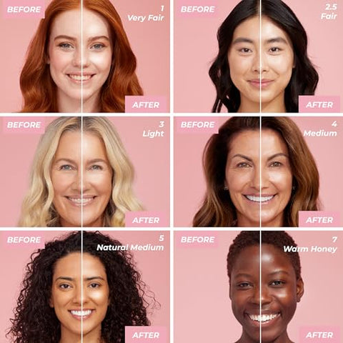 Flawless Glow Filtro de Pele Luminosa, 4 Médio, Brilho Saudável com Radiância Natural, Vegano, Cosméticos Livres de Crueldade - MCoBeauty