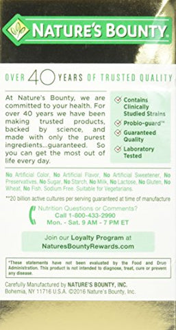 Nature's Bounty - Nature’s Bounty Ultra Strength Probiótico 10 – 140 Cápsulas | Fortaleça sua saúde intestinal | Marca Nature’s Bounty