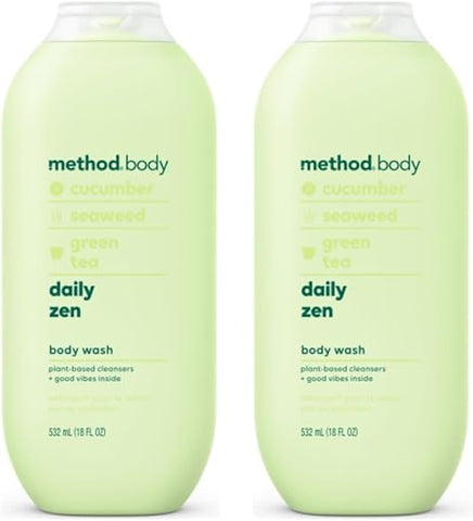Body Wash Zen Diário 18 Ounce (Pack de 2) - Method