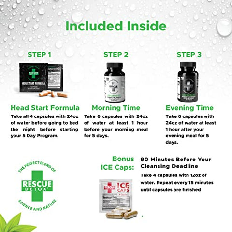 5 Day Concentrados Plus | Elimina Permanentemente Todas as Toxinas | Marca de Produto - Rescue Detox