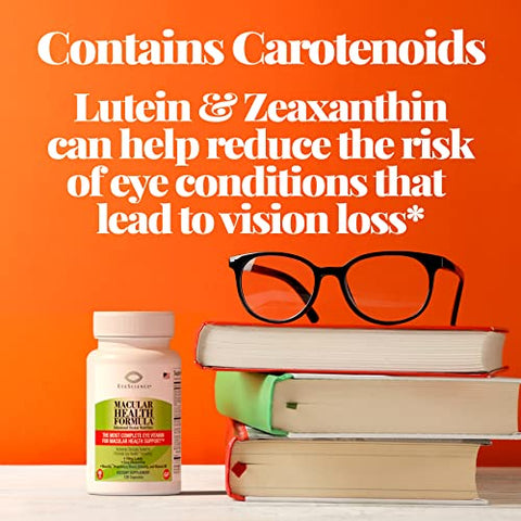 EyeScience - Fórmula de Saúde Macular – 120 Cápsulas – Suplemento Nutricional Completo para a Saúde dos Olhos – Contém Luteína, Zeaxantina, Vitamina C, D, E – Marca: Macular Health Formula