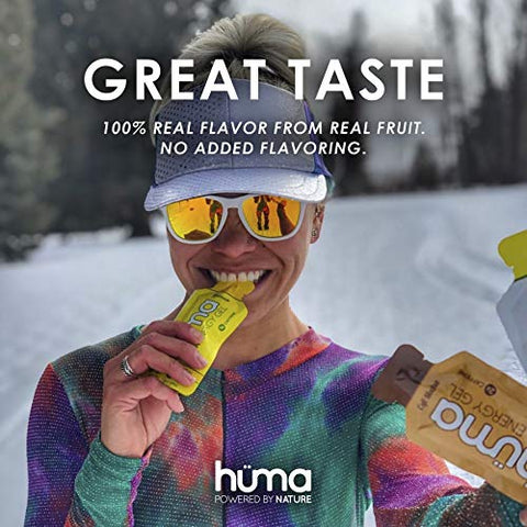 HÜMA CHIA ENERGY GEL - Huma Chia Energy Gel 12 Pack – Gel Energético de Alimentos Reais para Exercícios de Resistência – Amigável ao Estômago