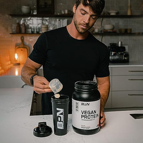 Proteína Vegana à Base de Plantas, Proteína de Ervilha, Proteína de Melancia e Proteína de Abóbora, Adoçada e Aromatizada Naturalmente (Baunilha) – 100% Vegetal e Deliciosamente Saudável - BARE PERFORMANCE NUTRITION
