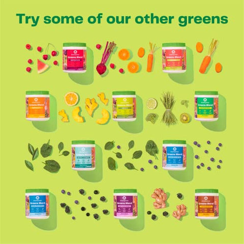 Green Superfood Energy: Pó de Verdes com Cafeína à Base de Plantas, Chá Verde Matcha e Semente de Linhaça, Suporte Nootrópico, Limão Lima, 100 Porções - Amazing Grass