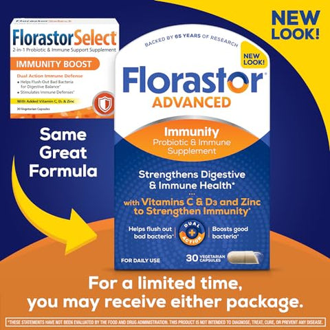 Select – Probiótico Diário para Fortalecer a Imunidade – 30 cápsulas - Florastor