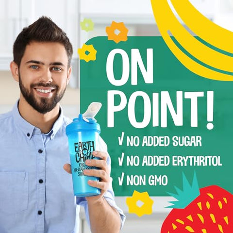 Proteína Vegana Orgânica com Probióticos – Sem OGM, Sem Laticínios, Sem Soro, Proteína à Base de Plantas para Mulheres e Homens – Sem Glúten – 26 Porções 32g - EarthChimp