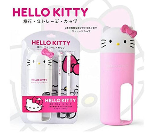 Hello Kitty Toothbrush - Conjunto Hello Kitty Escova de Dentes e Copos (Infantil a Adulto) (Branco) – Ideal para Cuidados Dentários