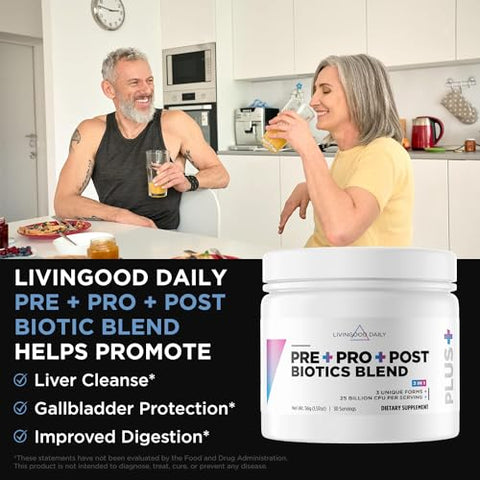 Blend em Pó Livingood Daily Pre Pro Post Biotics – Probióticos para Mulheres | 100g