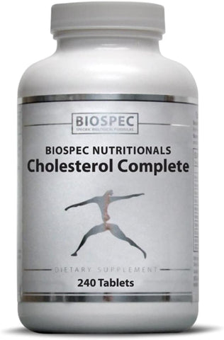 BIOSPEC NUTRITIONALS - Cholesterol Complete – Suporte Natural ao Colesterol para a Saúde Cardiovascular e do Coração* – Arroz de Levedura Vermelha, CO-Q-10, Espinheiro, Magnésio (240 Comprimidos)