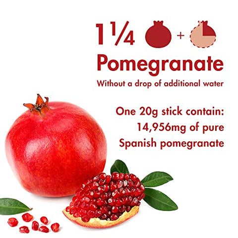 Freshbell - Pomegranate Collagen Jelly Stick (20g x 30 Sticks) – Colágeno Marinho Peptídeo com Romã 100% Real da Espanha – Sem Sabores Artificiais – Sem Conservantes – Sem Açúcar Adicionado