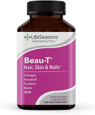 LifeSeasons - Beau-T – Cabelo, Unhas | Fortalecimento e Beleza | 100% Natural | 60 cápsulas