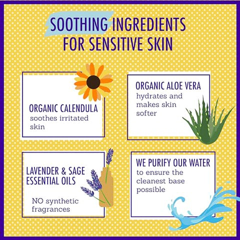 Loção Calmante | 100% Natural | Hidratante Suave para Pele Sensível do Bebê | Loção de Lavanda para Crianças | Amigável para Alergias | Calêndula Orgânica Aloe Vera | 251 mL / g - California Baby