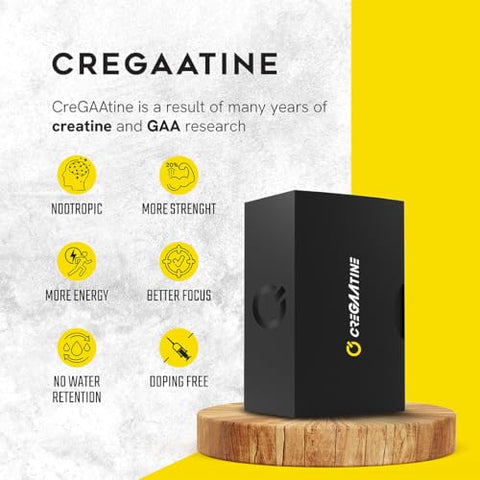 CreGAAtine - Micronized Creatine Monohydrate GAA | Aumenta a Força, Sem Retenção de Água | Potencializa a Memória | 100g
