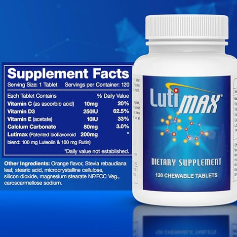 max Complexo de Luteolina c/ Rutina – Suplemento para o Sistema Imunológico e Cérebro – Bioflavonoides c/ Vitamina C, D - Luti