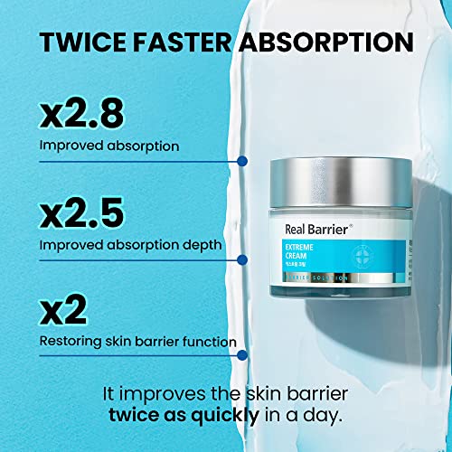 Extreme Cream 50 ml – Creme Hidratante Anti-Envelhecimento Rico em Ácido Hialurônico e Ceramidas – K-Beauty para Pele Sensível - Real Barrier