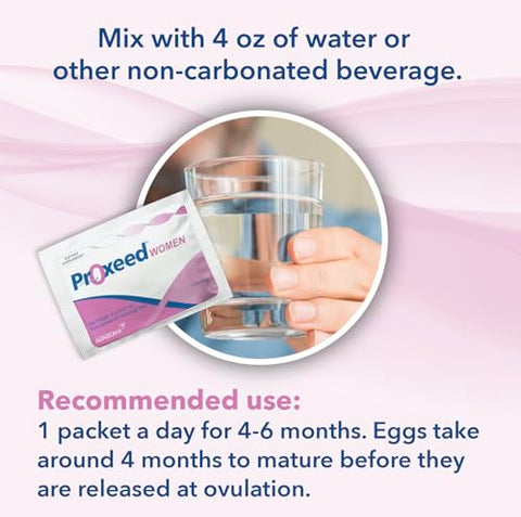 Women | Equilíbrio Hormonal, Ovulação, Fertilização e Qualidade dos Óvulos* | Suporte para Concepção Saudável | 30 Pacotes (30 Dias de Suprimento) - Proxeed