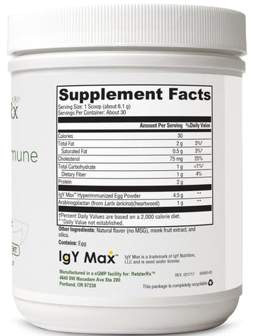 HormoneSynergy - Intest-Immune DF Plus | Imunoglobulinas/Arabinogalactano sem lactose | 30 Porções | Baunilha | IgY – Fatores imunorregulatórios | Suporta a Saúde da Diamina Oxidase DAO: Histamina