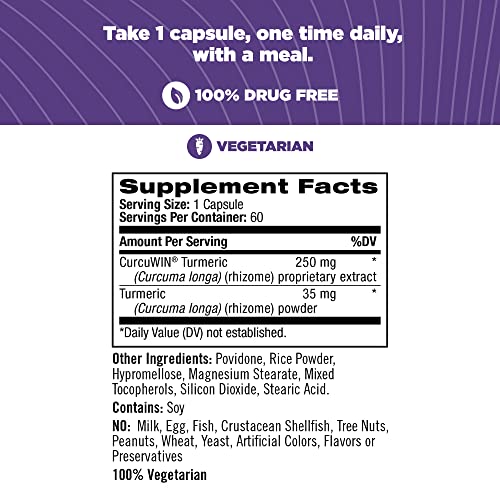 Extra Strength Cúrcuma, Suplemento para Saúde das Articulações, Cápsulas para Adultos, 60 Unidades, Até 60 Dias de Fornecimento - Natrol