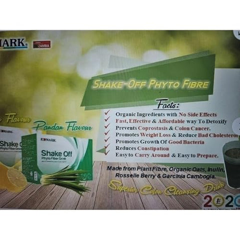 Generic - Shake Off Phyto Fiber Sabor Pandan – Fibra Vegetal para Emagrecimento – 100g