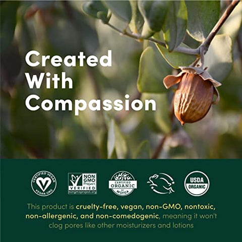 HobaCare - Óleo de Jojoba Puro 100% Orgânico para Cuidados com o Bebê – Corporal Não Refinado e Extraído a Frio
