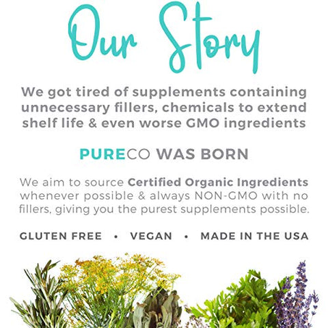 PURE CO - Curcuma Orgânica USDA com Pimenta Preta e Gengibre (Suprimento de 4 Meses) – Suplemento para Suporte Articular com Pó de Cúrcuma e Raiz de Gengibre – Suplemento Orgânico de Cúrcuma – 120 cápsulas