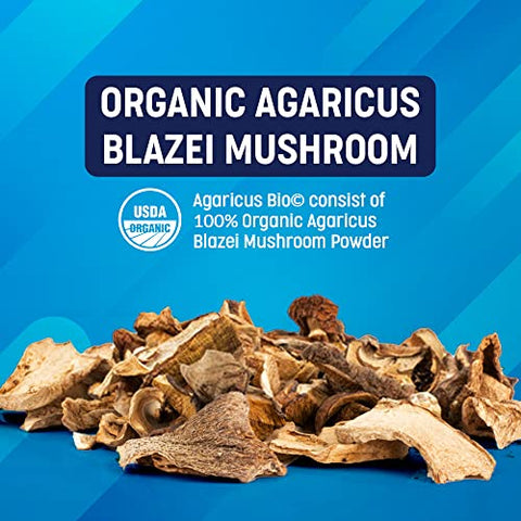 Superfood Science - Agaricus Bio 600 mg – Cápsulas de Agaricus Blazei Murill Orgânico dos EUA para Suporte Imunológico e Hepático