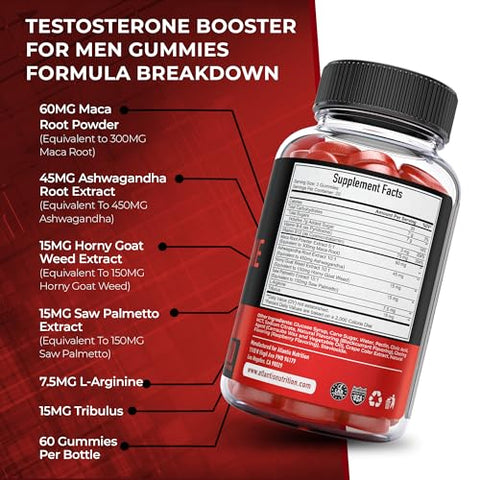 Atlantis Nutrition - Gummies Testosterone Booster For Men – Aumenta Força – Marca em Destaque