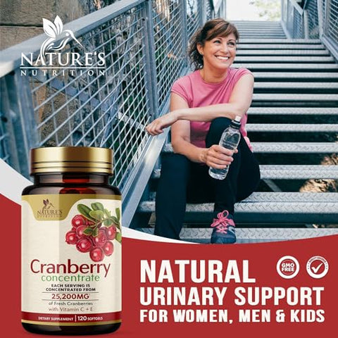 Nature's Nutrition - Concentrado de Cranberry: Suplemento de Extrato para Mulheres – 100g