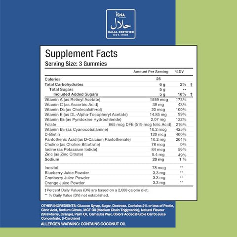 Halal Gummy Multivitamínico Orgânico para Homens e Mulheres – 90 Unidades - Noor Vitamins