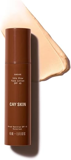 Isle Glow Loção Facial FPS 45, Hidratante, Protetor Solar, Fórmula Leve, Hidrata, Protege e Suaviza a Pele, 45 ml - Cay Skin