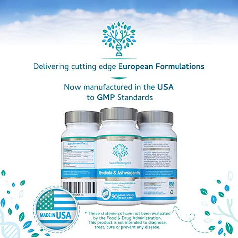 swiss bioenergetics - Rhodiola: Energia Natural e Bem-Estar – 100% Natural – 60 cápsulas – 500mg – Alta Qualidade