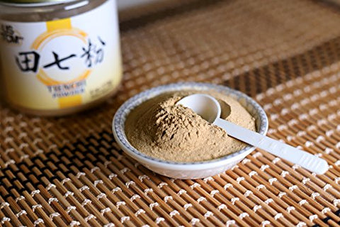 USTCM - Pó de Tienchi Puro 100%% Pseudoginseng Notoginseng Sanqi Ginseng 田七粉 120mesh (4oz) – Marca Tienchi Ginseng – 120g