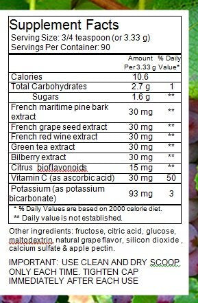 FrenchGlory - OPC90: Antioxidante Isotônico OPC 3 Meses – 90 Cápsulas