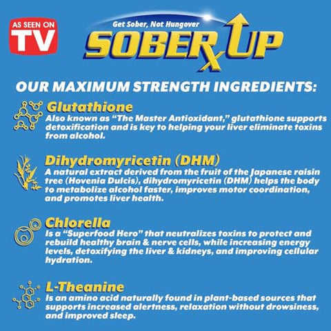 SOBER UP - Remédio de Máxima Potência – Marca: Maximum Strength – 30g