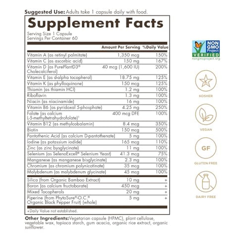 SOLGAR - Solgar One Daily Mulheres 50+ – Suporte Completo para o Corpo – Absorção Avançada – Coração e Ossos – 50g