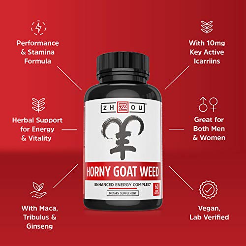ZHOU - Zhou Premium Extrato de Horny Goat Weed com Maca – Potencialize sua performance!