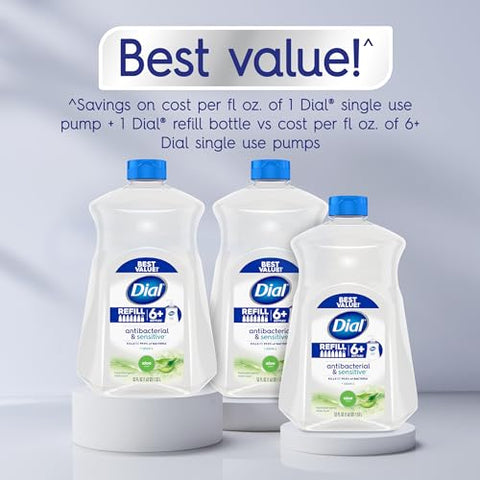 Sabonete Líquido Antibacteriano Dial, Aroma de Aloe Vera, 325 ml (Embalagem com 12 unidades)