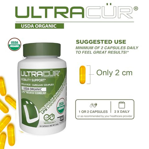 UltraCur - Curcuma Orgânica Certificada pelo USDA – LPS™ – A Curcuma que Você Pode Sentir!™ Tecnologia Patenteada nos EUA – 70%% das Pessoas Sentem uma Diferença Significativa em Uma Semana, 50%% em 24 Horas!