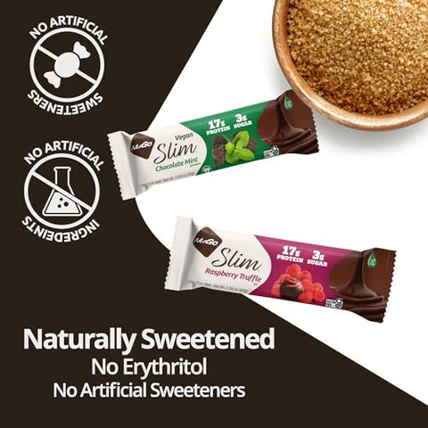 Slim Vegan Variety – Barras Crocantes de Manteiga de Amendoim 12 unidades | Marca NuGo - NuGo