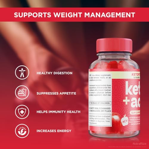 NutraRize - Ketofit Gummies ACV – Fórmula Avançada para Perda de Peso – Keto Fit Gomitas – Avaliações | Comprimidos de Emagrecimento com Vinagre de Maçã | Resultados Rápidos e Eficazes | 100% Natural e Sem Colaterais