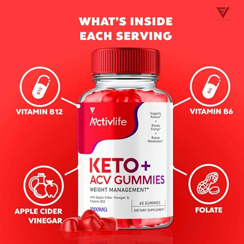Fyvus - Ativlife Keto ACV Gummies – Suplemento Avançado de Vinagre de Maçã em Gomas (60 Gummies)