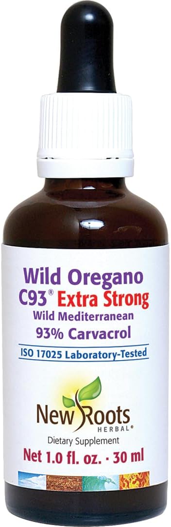 Oregano Selvagem C93 Extra Forte, 93% Carvacrol, 30 ml - NEW ROOTS HERBAL