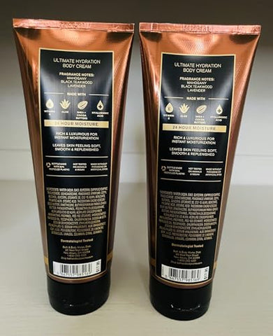 Generic - Creme Hidratante Ultimate Hydration Mahogany Teakwood para o Corpo e Banho – Coleção Masculina 8 Oz 2 Pack