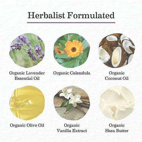 Lavanda Calmante Sabonete Líquido para Bebês, Sabonete Líquido Espumante Orgânico de Lavanda para o Corpo, Sabonete de Castela com Óleo de Coco, Manteiga de Karité, Calêndula, 200ml - Earth Mama