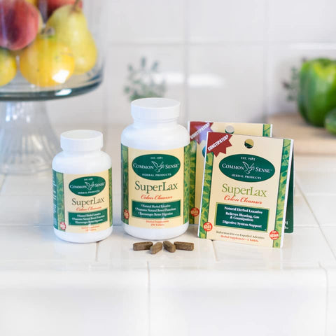 Common Sense Herbal Products - SuperLax Herbal Products: Limpeza do Cólon – 270 cápsulas – Fórmula Natural